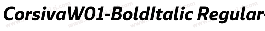 CorsivaW01-BoldItalic Regular字体转换